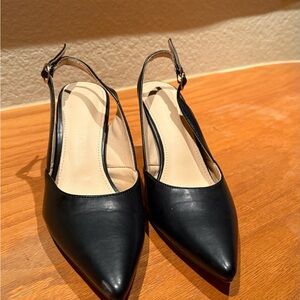 Elegant Black Slingback Heels